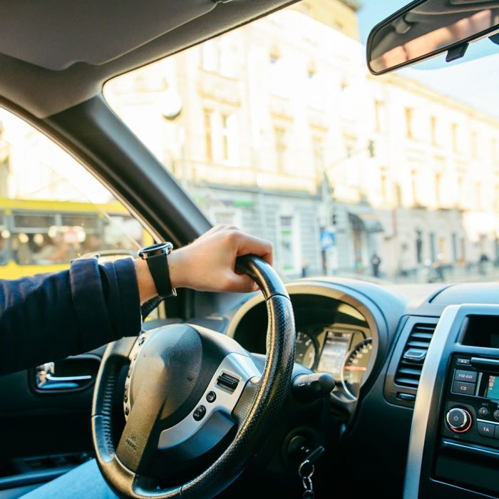 Klassische Taxifahrt